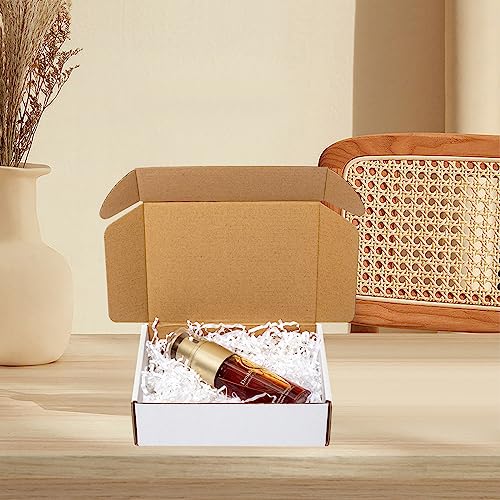 Wowxyz Shipping Boxes 7x5x2" 25 Pack - White Corrugated Cardboard Box Mailers for Small Business, Literature Mailer Box Packaging Supplies - size: 7x5x2"