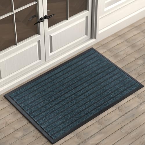 ubdyo Extra Durable Door Mat Outside Entrance (47" x 32", Bright Blue) - color: Bright Blue, size: 47" x 32" (Rectangular)