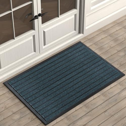 ubdyo Extra Durable Door Mat Outside Entrance (47" x 32", Bright Blue) - color: Bright Blue, size: 47" x 32" (Rectangular)