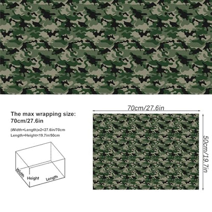 Dtiafu 6 Pcs Camouflage Wrapping Paper - Birthday Wrapping Paper for Men Boys - Classic Camo Design - 20 X 28 Inch Per Sheet - color: CAMO GREEN