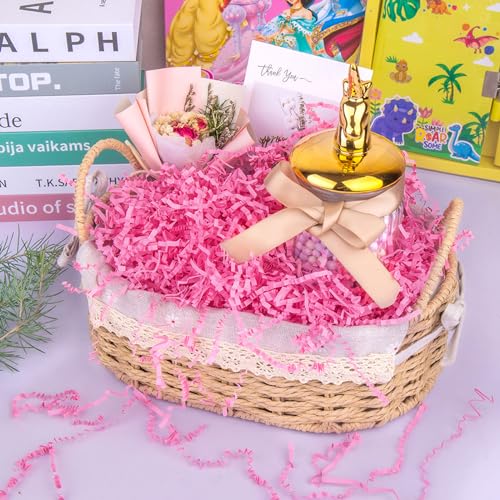 Caleihd Crinkle Cut Paper Shred Filler Gift Cushion Streamer Pink - color: Pink