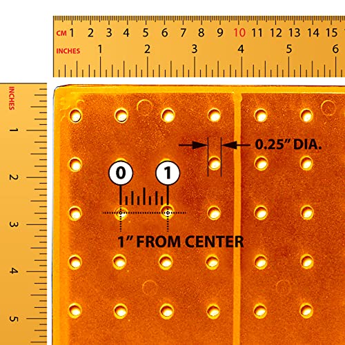 Azar Displays 703385-ORG-4C24, Four-Sided Revolving 8" W x 20" H Pegboard Counter Display w/ 24 Hooks- 4” Length, Orange - color: Orange, style: Pegboard + Hooks