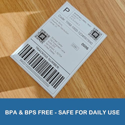 4 x 6 Thermal Shipping Labels 500 Labels Fanfold Direct Thermal Printer Paper Commercial Grade Thermal Printer Sticke Perforated Thermal Printer Labels, 1 Stack