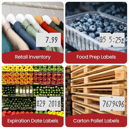 Perco Pro 1 Line Date Label Gun Kit, Includes 8 Digits Date Gun Labeler, 10,000 Plain White Labels, and Preloaded Inker - style: 1 Line Date Gun Kit