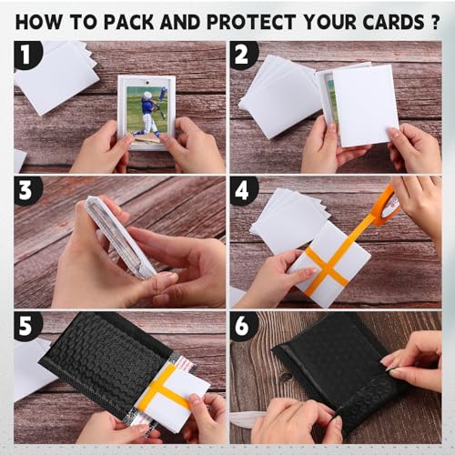 Engrowtic 302 Pcs Card Shipping Set Bubble Mailers, Black, 4.5 x 3.5 Inch - color: Black, size: 4.5 x 3.5 Inch