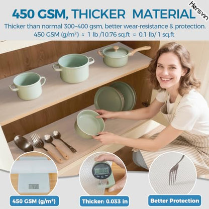 Hersvin Shelf Liner, 10in x 20ft Clear Dot Kitchen Cabinet Lining - color: Clear Dot, size: 10"W x 240"L