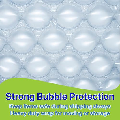 Large Bubble Protection Clear Wrap [12 inch x 50 ft] Air Cushion Inflatable Pillow Bags Heavy Duty Wrapping Packing Shipping Moving (Large Bubble, 50 ft) - size: 50 ft
