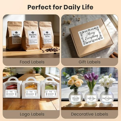 Direct Thermal Label White Vinyl 4 x 6 Inch Printer Sticker 250 PCS - color: White