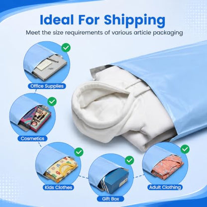 Metronic Poly Mailers 14.5x19 400PC Large Shipping Bags for Small Business - color: Light Blue, size: 14.5x19 400PC