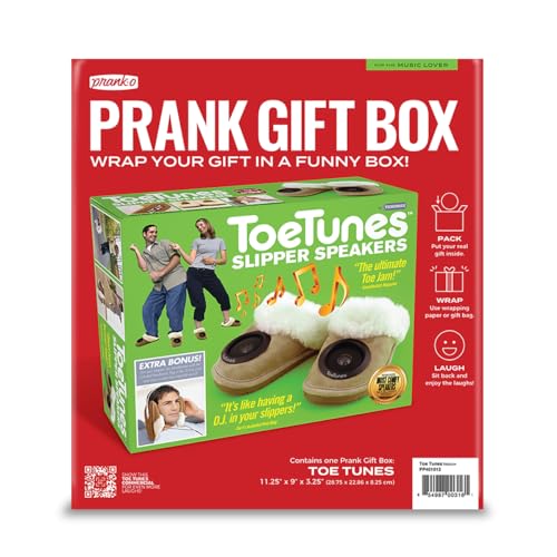 Prank-O Toe Tunes – Funniest Prank Gift Box | Hilarious Empty Gag Gift for White Elephant & Christmas 2026 | Funny Gift Box for Coworkers, Friends & Men Who Have Everything, As Seen on Shark Tank - color: Toe Tunes