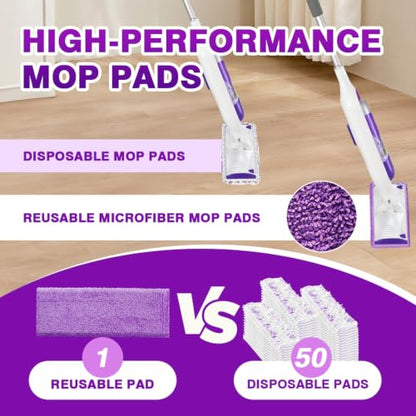 HOMEXCEL Microfiber Mop Pads 10 Pack for Swiffer PowerMop 13"-15" Washable - size: 13''-15''