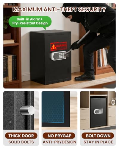 [2026 Upgraded] -35 Min Real Fireproof Safe-3.6 Cu Ft Large Safe for Home - size: 3.5 Cuft-35MINS