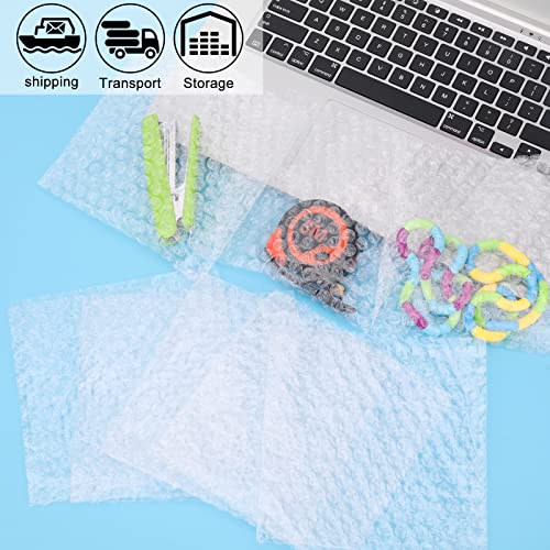 100Pcs Bubble Out Bags Pouches 6"x 6" Bubble Pouches Cushioning Packaging Bags, Double Walled Cushioning Bags Thickening Shockproof Foam Bags for Moving, Shipping, and Storage - size: 6"x6"-100PACK