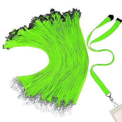 Patelai 120 Pcs Breakaway Lanyards with J Hook, Fluorescent Green - color: Fluorescent Green