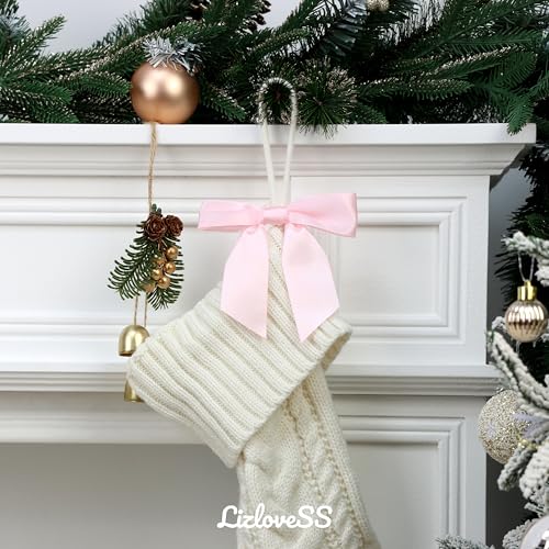 Baby Pink Satin Ribbon Twist Tie Bows 5 Inch 36 Pack - color: Baby Pink