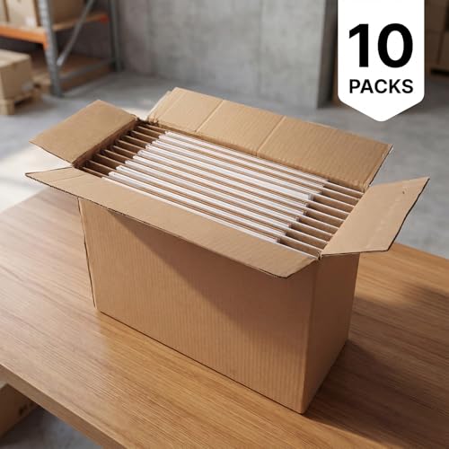 CRUGLA 12x10x10 Shipping Boxes 10 Pack, White Packing Mailing Boxes - size: 12x10x10 Inch 10 Pack
