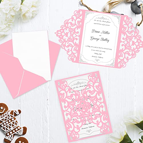 Goefun 80lb 24 Sheets Pink Cardstock 8.5 x 11 Thick Paper - color: pink, size: 8.5x11