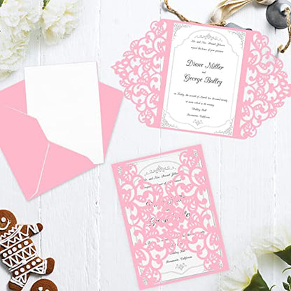 Goefun 80lb 24 Sheets Pink Cardstock 8.5 x 11 Thick Paper - color: pink, size: 8.5x11