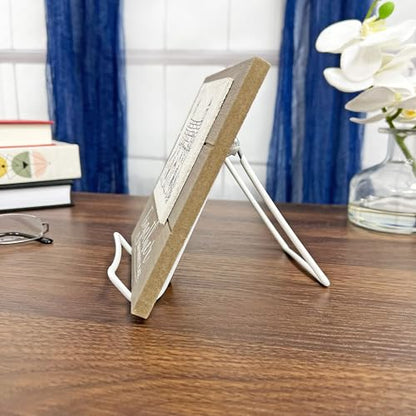 GIBSON HOLDERS 2A Adjustable White Wire Display Easel, 3.625" W x 4" D x 4.5" H, Pack of 6 - size: 6-Pack