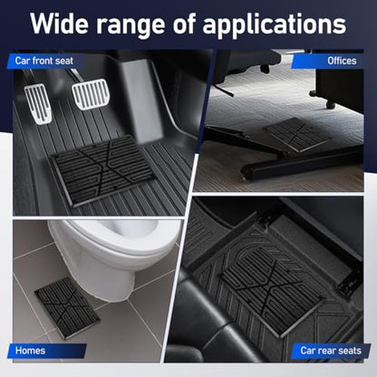 PRETYZOOM 2-Pack Car Floor Mat Carpet Heel Pad Foot Pedal