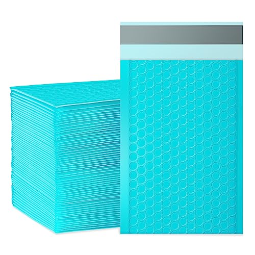 packbabol Bubble Mailers, 4x7 Inch Padded Bubble Mailers Pack of 50 Bubble Envelopes Opaque Self Seal Adhesive Waterproof Bags for Shipping and Packaging (Teal, 4x7-50) - color: teal, size: 4x7-50Pc