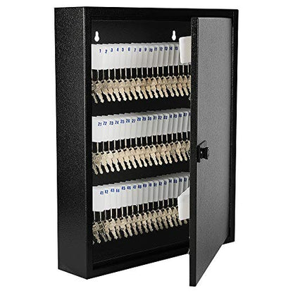 KYODOLED Key Box, Wall Mount 100 Key Cabinet, Combination Lock, Black - color: Black-05