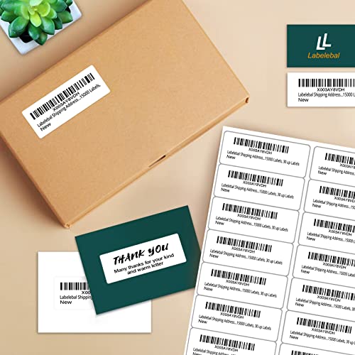 Address Labels (15,000/500 Sheets) - 1" x 2-5/8" Mailing Labels, 30 UP Shipping Sticker for Laser and Inkjet Printers - color: 30 Up - 15000 Labels