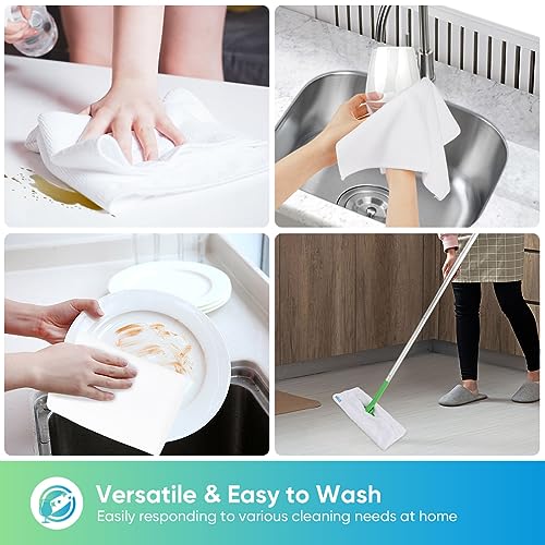 HOMEXCEL White Microfiber Cleaning Cloth, Microfiber Towels for Car,12 PK - color: White