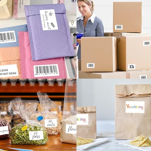 2×3 Inch White Removable Thermal Labels,Waterproof Thermal Label (300 Sheets per Roll,2 Rolls) - color: White,2 Rolls, size: 2×3 inch
