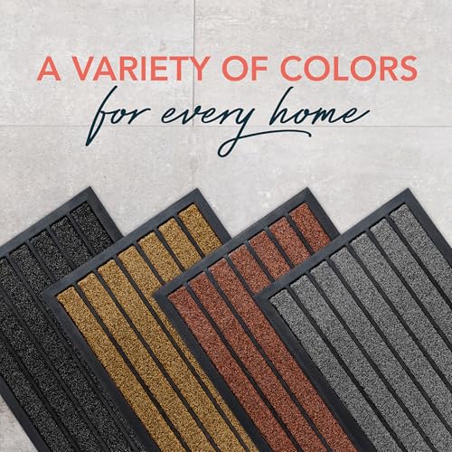 ubdyo Extra Durable Door Mat Outside Entrance (32" x 20", Bright Black) - color: Bright Black, size: 32'' x 20'' (Rectangular)