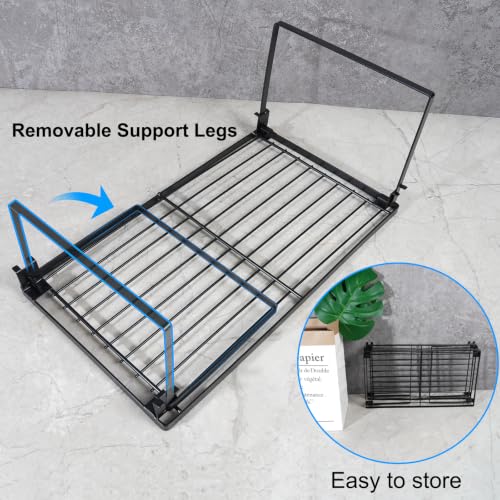 Tomorotec 2-Pack Stackable Kitchen Storage Shelf Rack Metal Cabinet Shelves