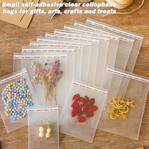 12 x 16 inches Large Resealable Cellophane Bags 600 pcs Self Sealing for Packaging Products Self-adhesive Cello Bag for Clothes, T-shirts, Pants and Gifts, 600 ct in Bulk