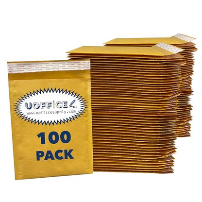 Kraft bubble mailers, Mailing envelopes 100-pack #2-8.5" x 12", Padded shipping,Golden kraft bubble mailer, Self sealing paper - size: #2 - 8.5" x 12"
