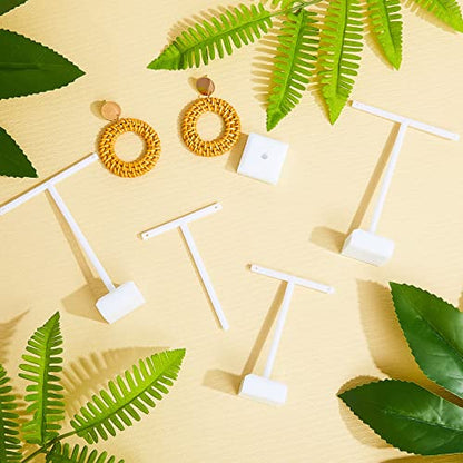 Jetec Acrylic Earrings Display Holder T Bar Earrings Stand Holder - color: White