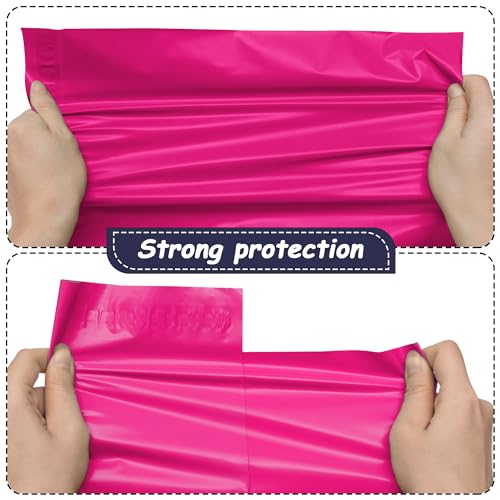Poly Mailer 14.5x19 Inch 50Pcs, Shipping Bags for Clothing, Rose Red - color: Rose Red, size: 14.5x19 Inch 50Pcs