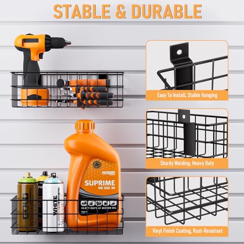 INCLY 30PCS Slatwall Accessories Set with Hooks, Baskets, Bins & Cups