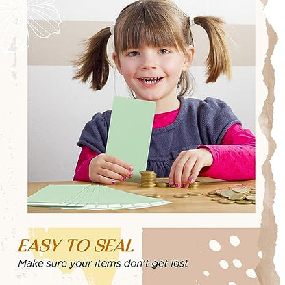 Fulmoon 500 Pcs Cash Envelopes Bulk,Light Green - color: Light Green