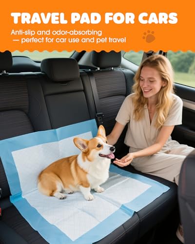 Powools Puppy Pads, 22 x 22 in, Super Absorbent, Spill-Proof, 100 Packs - size: 22" × 22" - 100 Packs