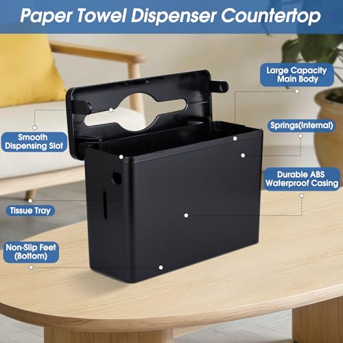 Multifold Paper Towel Dispenser Countertop - color: 5857s-black