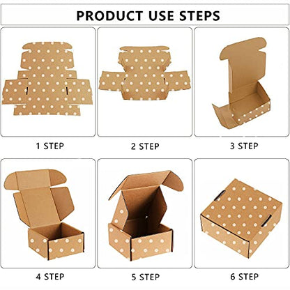 25 Pack Small Shipping Boxes - Corrugated Cardboard Mailers, Gift & Craft Packing, Jewelry Shipping (4" x 4" x 2") - size: 4" x 4" x 2"