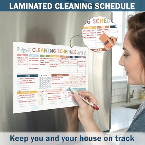 ADHD Cleaning Planner, Wildflowers Daily Weekly Monthly Checklists - color: ADHD Cleaning Planner Version 2