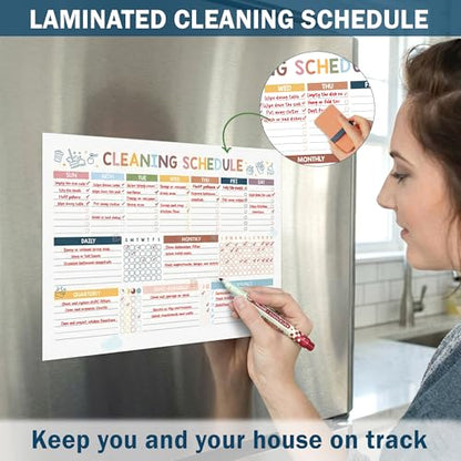 ADHD Cleaning Planner, Wildflowers Daily Weekly Monthly Checklists - color: ADHD Cleaning Planner Version 2