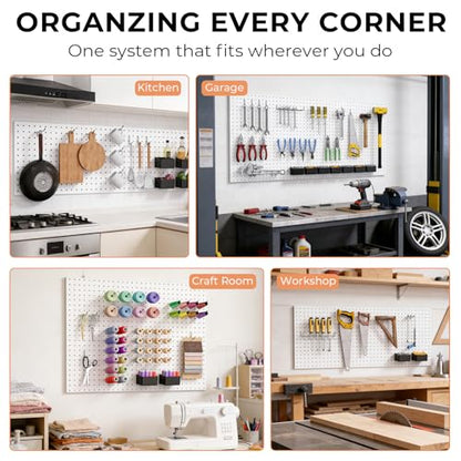INCLY 320PCS Pegboard Accessories Organizer Kit with Peg Borad Hooks & Bins - size: 320 PCS