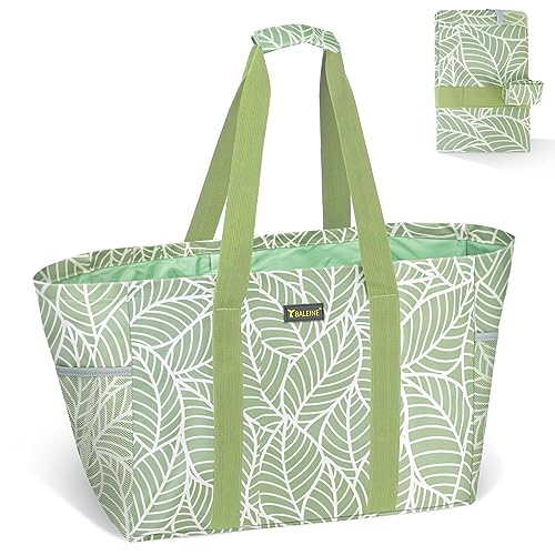 BALEINE Soft 9 Gallon Extra Large Utility Tote, Foldable Reusable Storage Bag (Antique Foliage) - color: Antique Foliage, size: 1-Pack