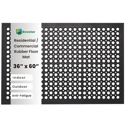 Envelor Anti Fatigue Bar Mat, Non Slip Kitchen Floor Door Mat, 36 x 60 in - size: 36"L x 60"W x 0.4"Th