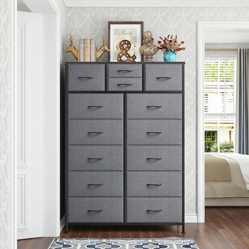 EnHomee 52.2" H Tall Dresser for Bedroom, Vertical Storage Tower, Anti-Tip