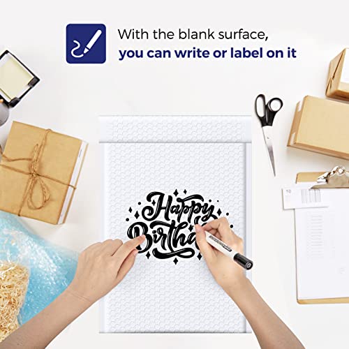 Fuxury 100 Pack Bubble Mailers Bulk 10.5x16" Thick Padded Envelopes - color: White, size: 10.5x16" 100PC
