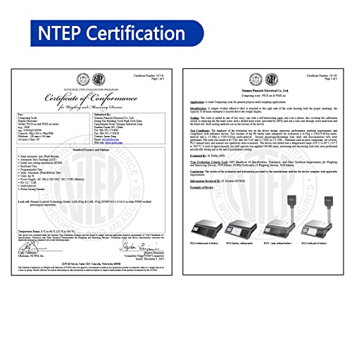 NTEP Certified Price Computing Scale 60lbs Legal for Trade RS-232 Port to POS/ECR Commercial Retail Scale for Food, Meat, Deli, Fruit, Lb/Oz/Kg Switchable - size: 60 lb, RS232