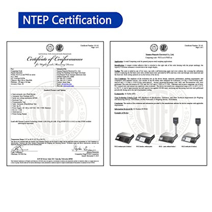 NTEP Certified Price Computing Scale 60lbs Legal for Trade RS-232 Port to POS/ECR Commercial Retail Scale for Food, Meat, Deli, Fruit, Lb/Oz/Kg Switchable - size: 60 lb, RS232