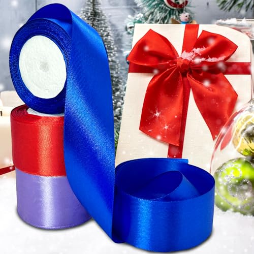 Luomorgo 2 Inch Satin Ribbon, 25 Yards, Royal Blue - color: Royal Blue, size: 2 inch x 25 yards